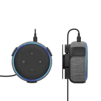  Настенная вешалка для Echo Dot 3-го поколения Компактный настенный кронштейн Держатель для умной колонки Dot3 Встроенное управление шнуром