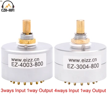 EIZZ High End 3way 4way 3-позиционный поворотный переключатель сигнала Регулировка источника Селектор источника Регулировка громкости HIFI Аудиоусилитель Радио DIY