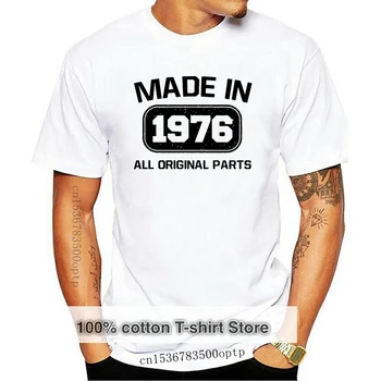 мода мужская футболка бесплатная доставка сделано в 1976 41-й день рождения подарок папа дядя футболка день подарок 70-е 80-е 76 мужская футболка