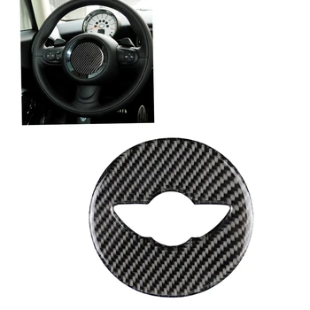  для Mini Cooper R55 R56 2007-2013 Наклейка на панель рулевого колеса из углеродного волокна