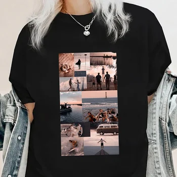 Хип-хоп мужская уличная одежда 2023 Outer Banks Livin' The Pogue Life Футболка Tumblr Harajuku Cotton Повседневная летняя футболка с коротким рукавом