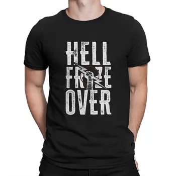 Ад замерз над мужчинами TShirt CM Punk Профессиональный рестлер O Neck Tops 100% хлопок футболка забавная идея подарка высокого качества